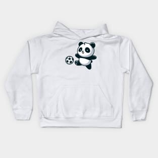 pandas as soccer player Kids Hoodie